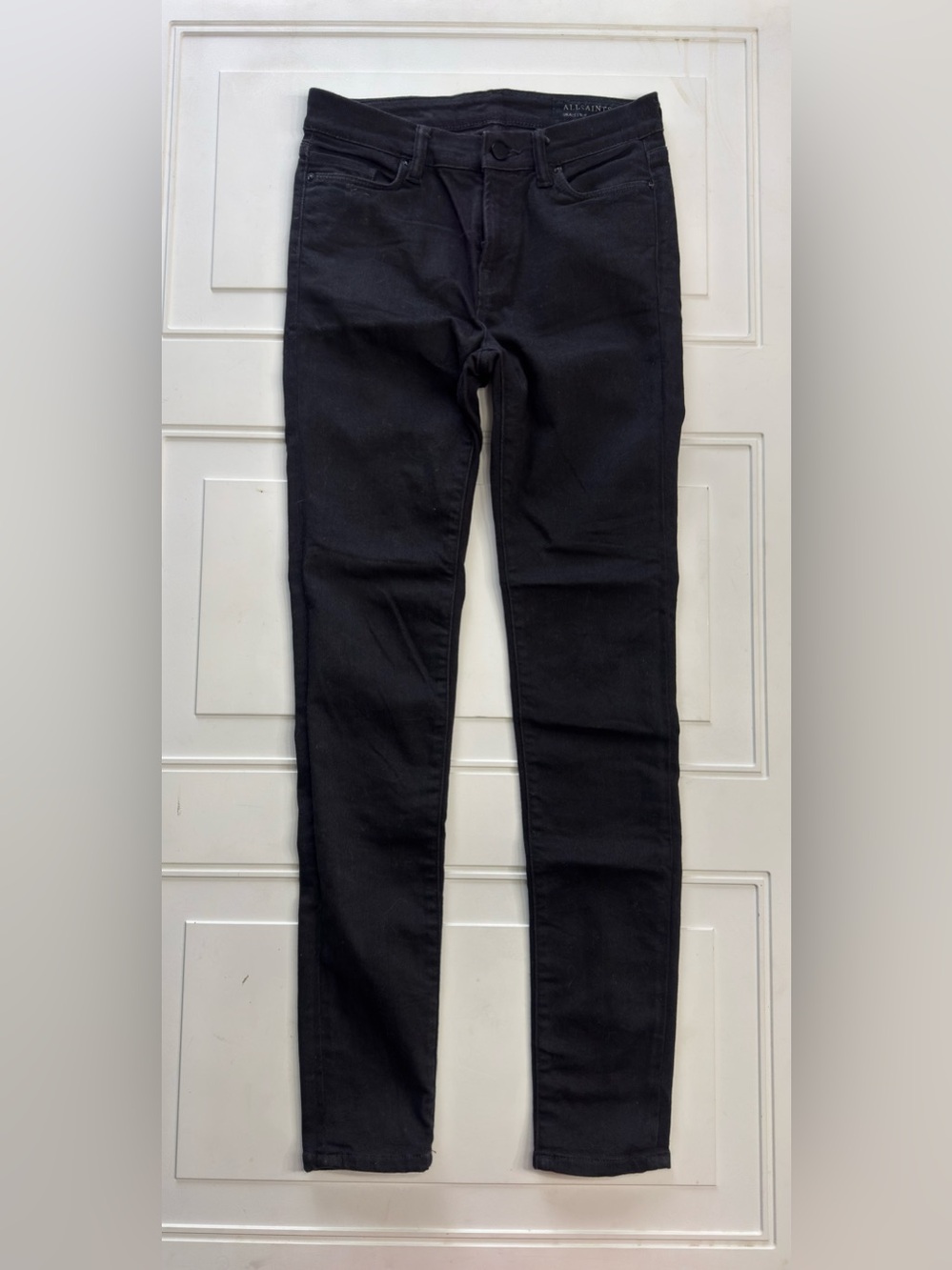 All Saints Allsaints Women’s Sz 27 Black High Rise Skinny Denim Jeans